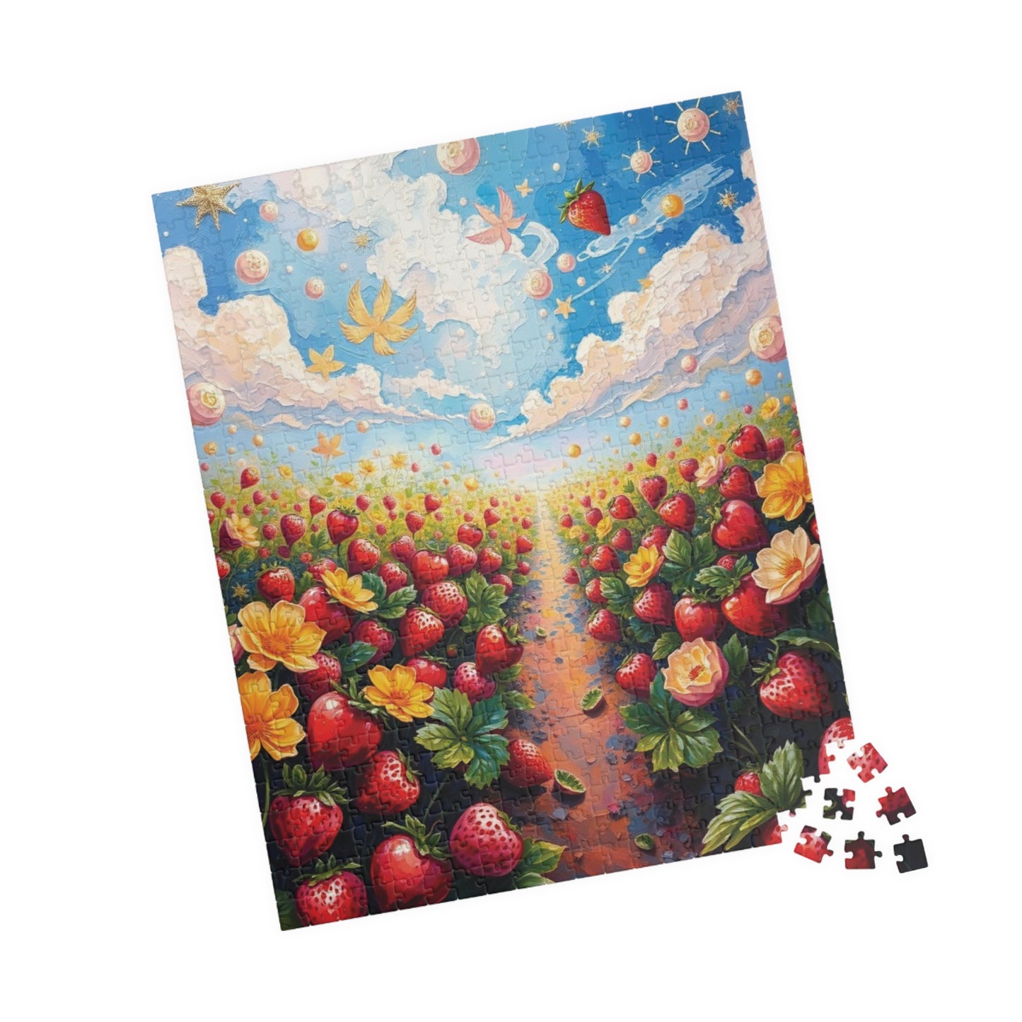 Strawberry Patch Jigsaw Puzzle, Magical Fruit Garden, Fun Family Activity, Relaxing Pastime, Best Gift for Puzzle Enthusiasts, Mindfulness Puzzle The Puzzle Chest