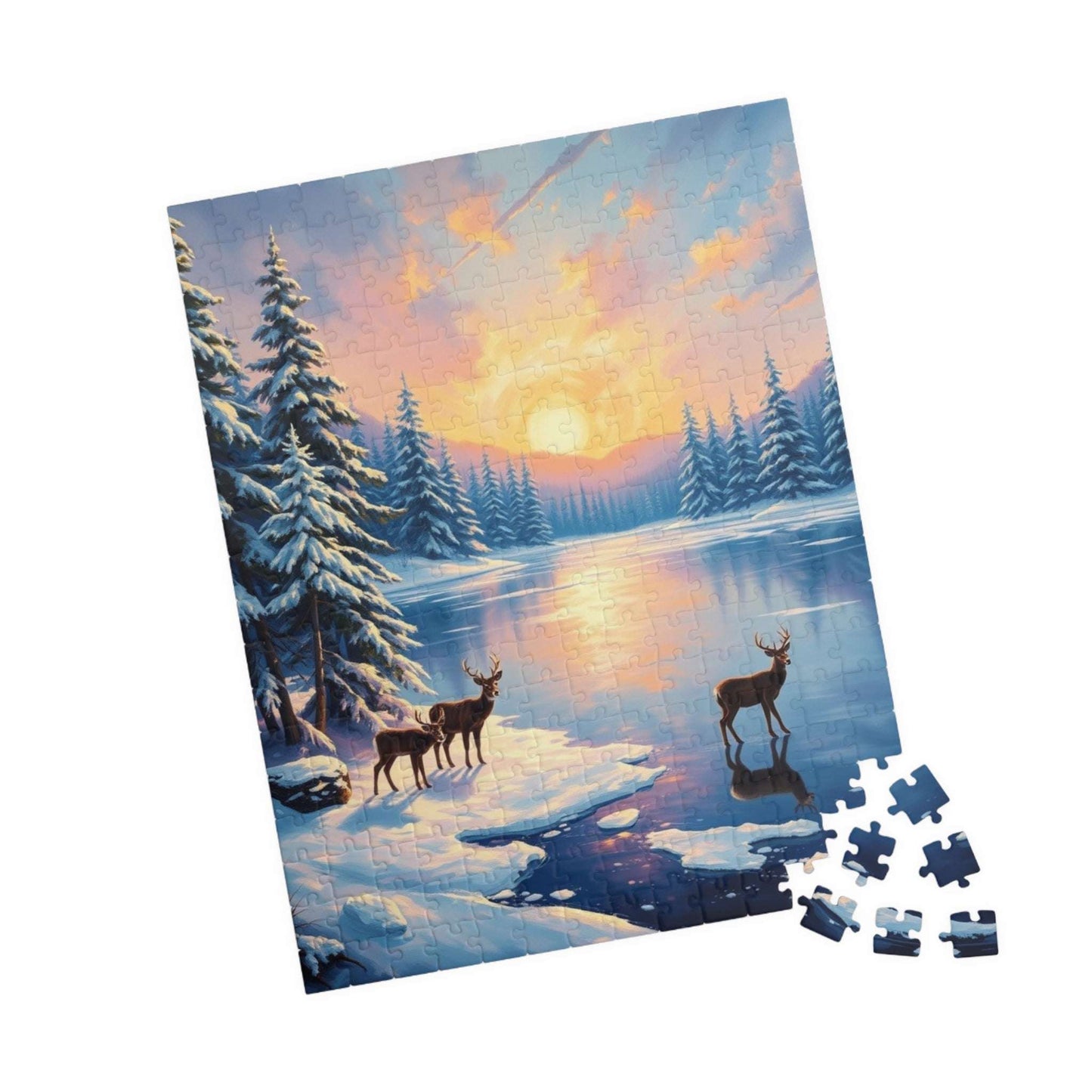 Serene Winter Landscape Puzzle | 110 to 1014-Piece Jigsaw, Adult Relaxation, Family Game Night, Winter Decor, Gift Idea Puzzle The Puzzle Chest