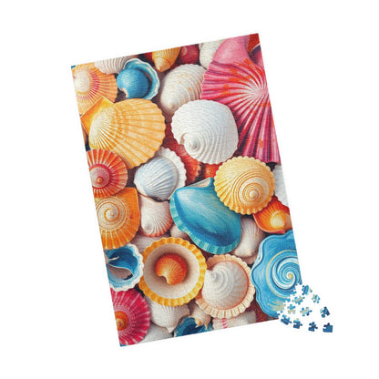 Chaotic Seashell Jigsaw Puzzle - Beach Themed Collage, Ideal for Family Game Nights, Creative Hobby, Holiday Birthday Gift for Ocean Lovers Puzzle The Puzzle Chest