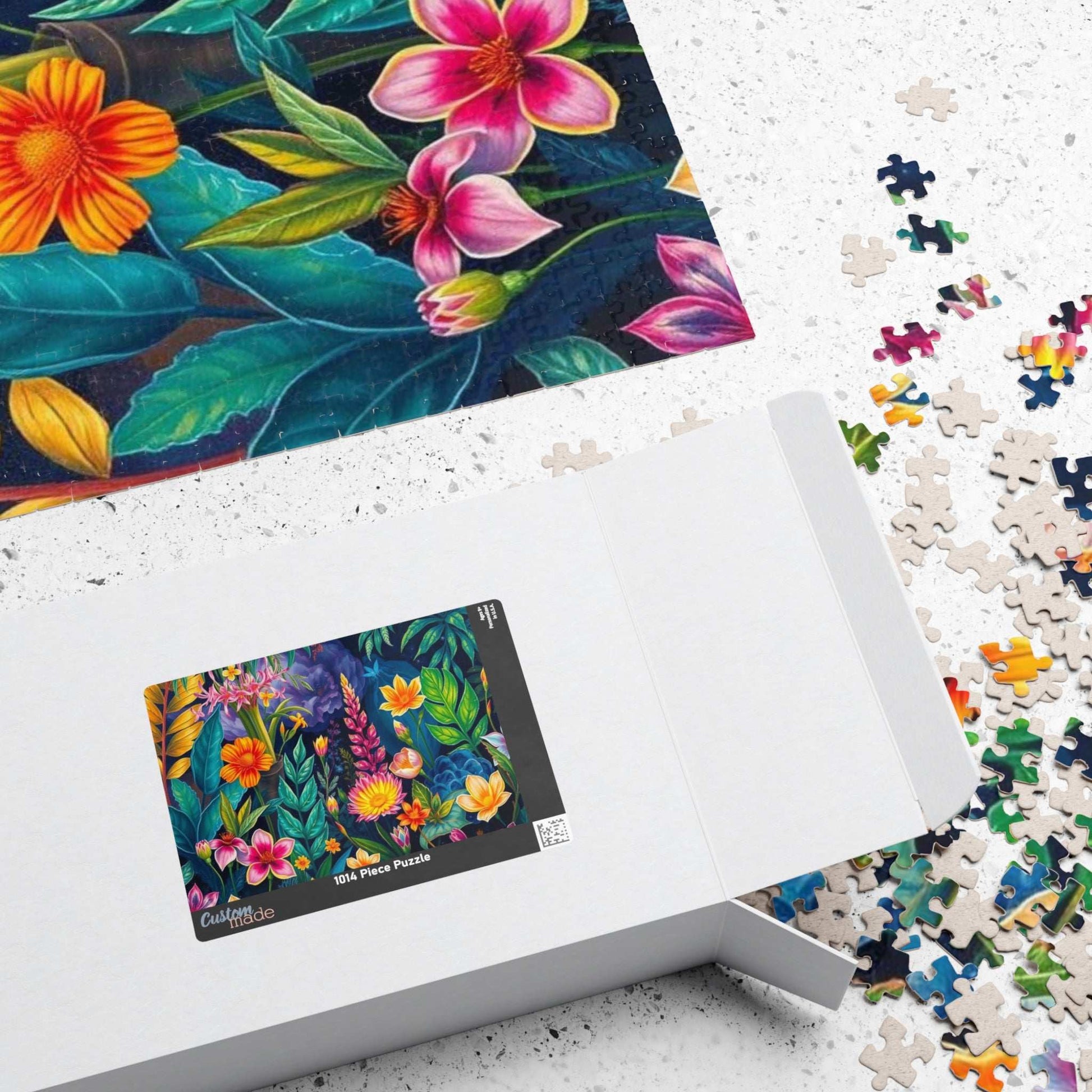Twilight Garden Floral Jigsaw Puzzle - 110, 252, 520, 1014-piece Mystic Flower Puzzle