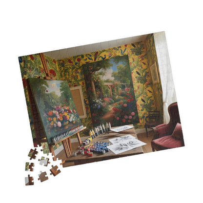 Garden Artist Studio Puzzle - Nature Scene Jigsaw Game for Adult Relaxation, Frameable Home Decor, Gift, Garden Lovers, Creative Challenge