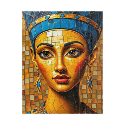 Mosaic Portrait Egyptian Queen Puzzle, 110-1014 Pieces Beautiful Nefertiti Jigsaw Game, Gift for Art Lovers, Challenging Pastime, Family Fun 252 pcs (Vertical) Puzzle The Puzzle Chest