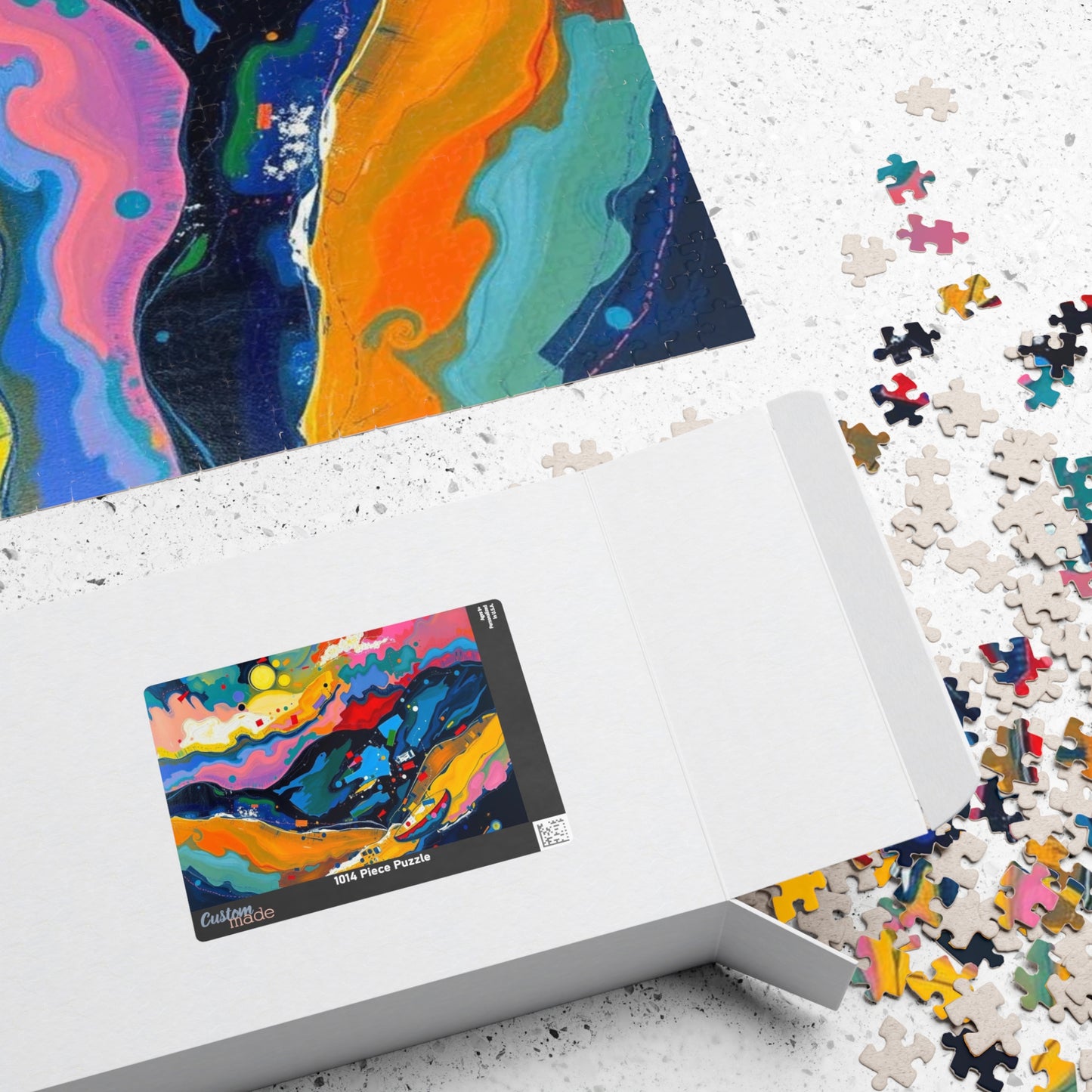 Vibrant Abstract Puzzle - Landscape Jigsaw Game for Adult, Art Therapy, Family Game Night, Home Entertainment, Brain Teaser Gift for Friends Puzzle The Puzzle Chest