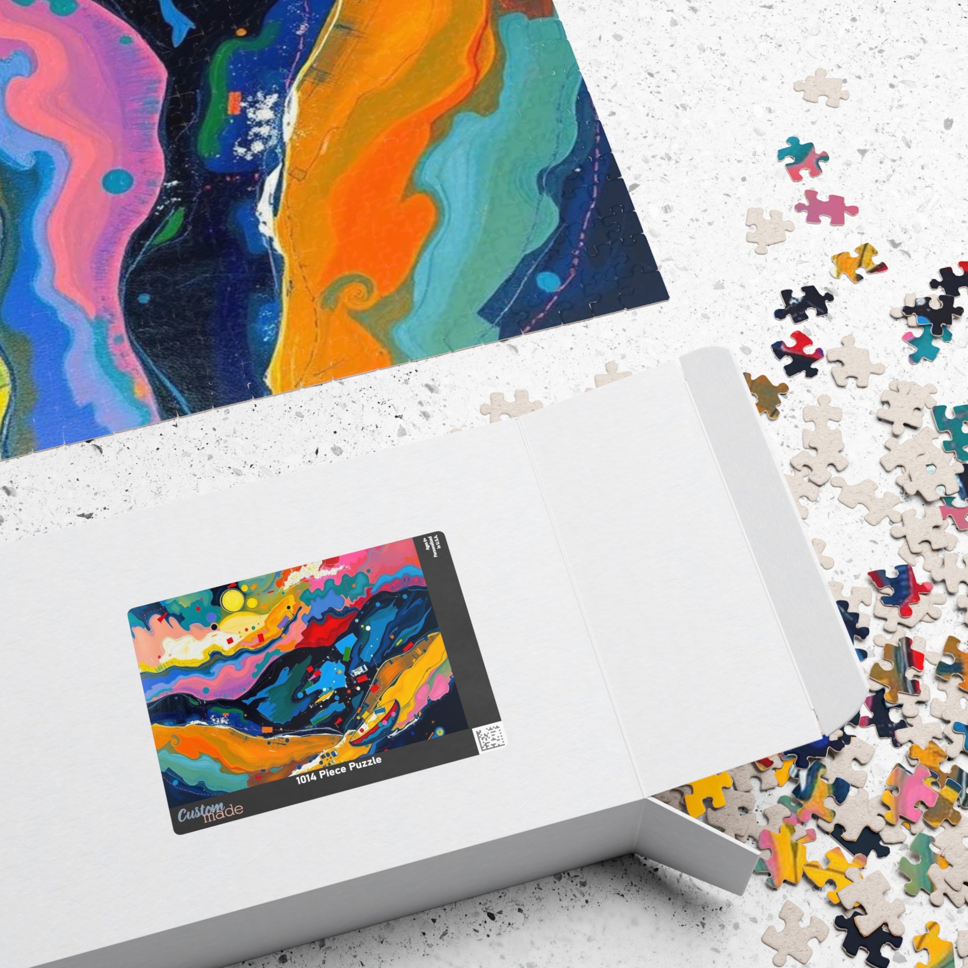 Vibrant Abstract Puzzle - Landscape Jigsaw Game for Adult, Art Therapy, Family Game Night, Home Entertainment, Brain Teaser Gift for Friends Puzzle The Puzzle Chest