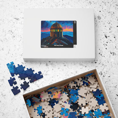 Alchemist Dome Jigsaw Puzzle - Mountaintop Observatory, Steampunk Puzzle Gift for Art Enthusiast Friend, Creative Hobby, Family or Solo Fun Puzzle The Puzzle Chest