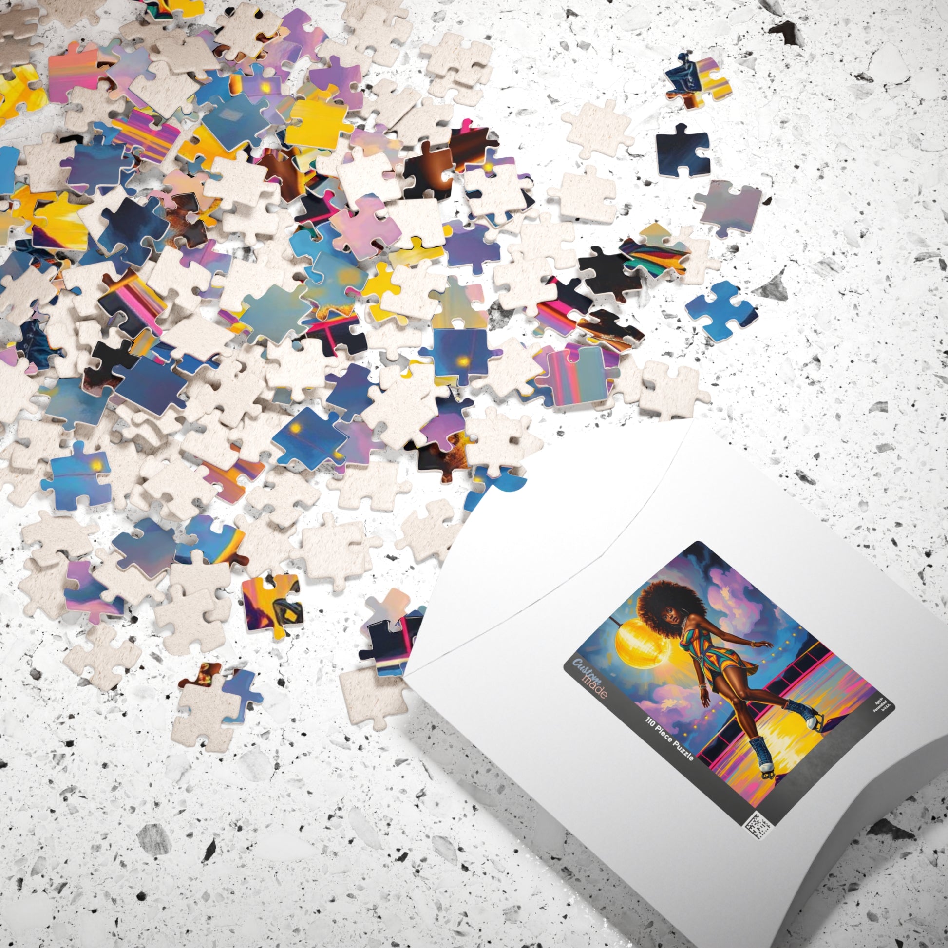 Retro Roller Skating Puzzle - Black Woman Jigsaw | Afrocentric Gift for Skating Enthusiast, Family Game Night, Nostalgic Home Entertainment Puzzle The Puzzle Chest