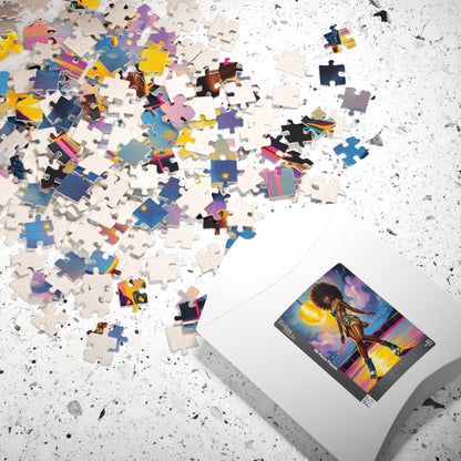 Retro Roller Skating Puzzle - Black Woman Jigsaw | Afrocentric Gift for Skating Enthusiast, Family Game Night, Nostalgic Home Entertainment Puzzle The Puzzle Chest