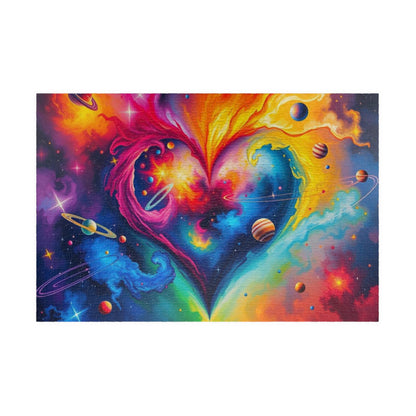 Celestial Love Jigsaw Puzzle, Pride Galaxy Puzzle, Cosmic Heart Puzzle, LGBTQ+ Puzzle 1014 pcs (Horizontal) Puzzle The Puzzle Chest