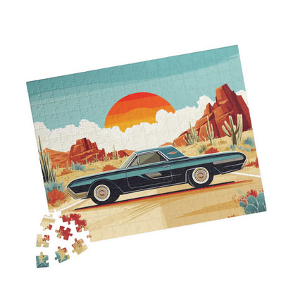 Retro Muscle Car Desert Sunset Puzzle | 110-1014 Piece Jigsaw