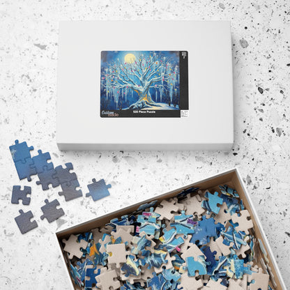 Winter Tree of Wishes Jigsaw Puzzle, 110-1014 Piece Holiday Gift for Friend, Family Activity, Christmas Winter Scene Cozy Home Entertainment