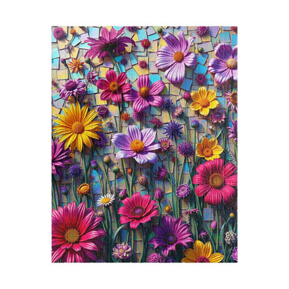 Floral Mosaic Puzzle, 110-1014 Pieces, Flower Jigsaw Game, Relaxing Family Activity, Gift for Puzzle Lovers and Art Enthusiasts, Frameable 252 pcs (Vertical) Puzzle The Puzzle Chest