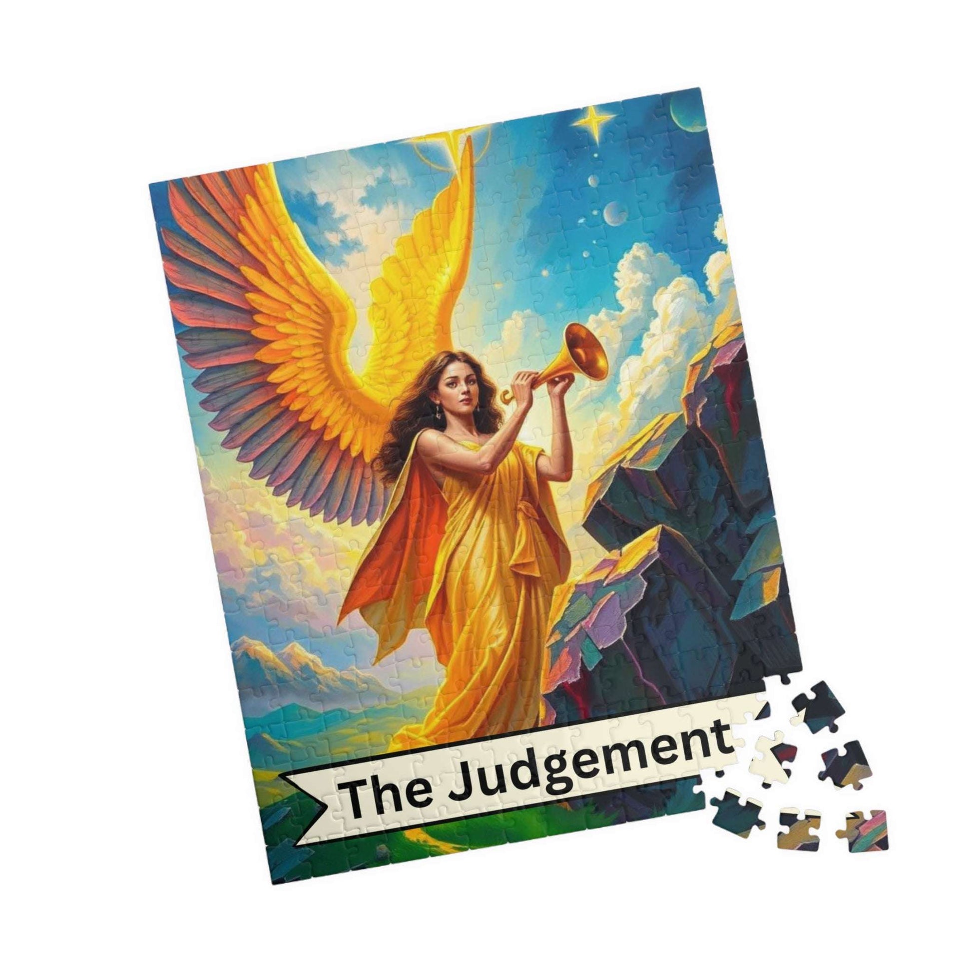 The Judgment Jigsaw Puzzle - Tarot Card Design, Elegant Woman Blowing Horn, 110-1014 Adult Game Night Fun, Mindful Activity, Relaxation Gift 252 pcs (Vertical) Puzzle The Puzzle Chest