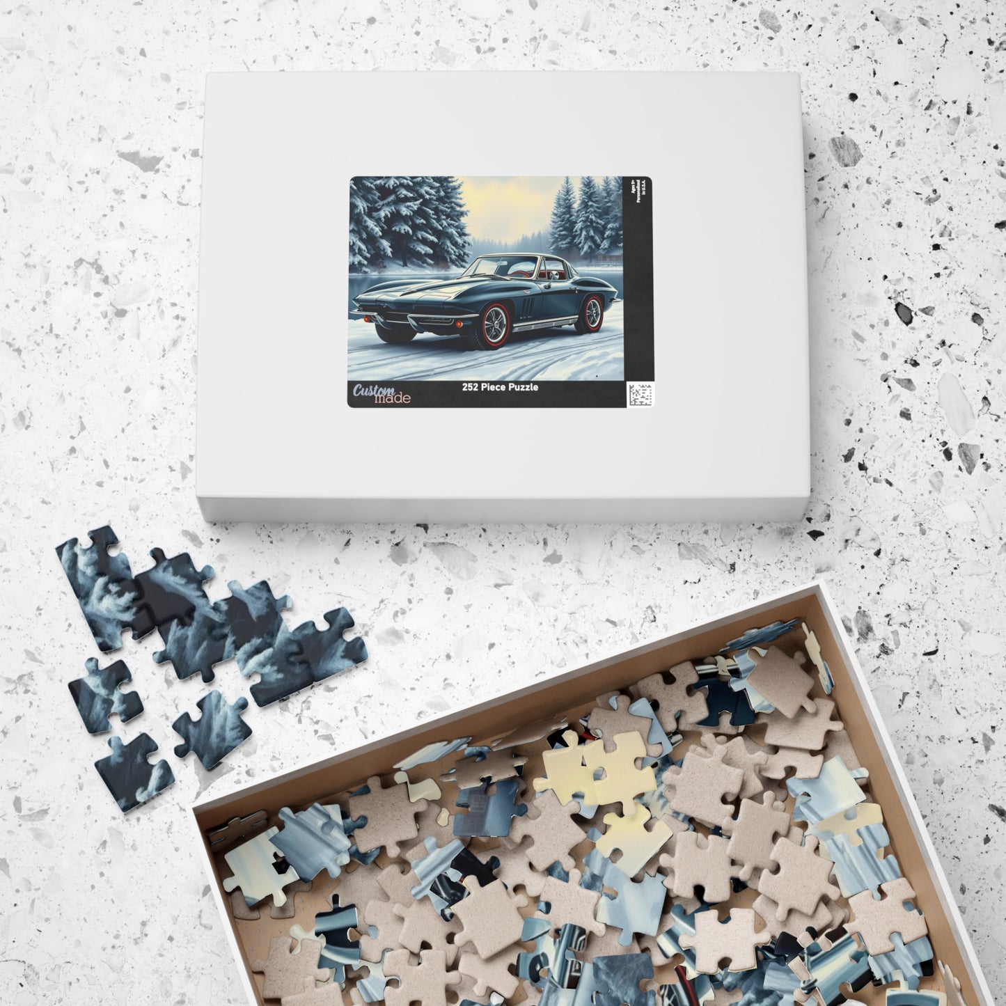 Vintage Car Puzzle Classic 1963 Retro Automobile Friend Gift for Car Lovers Puzzle The Puzzle Chest