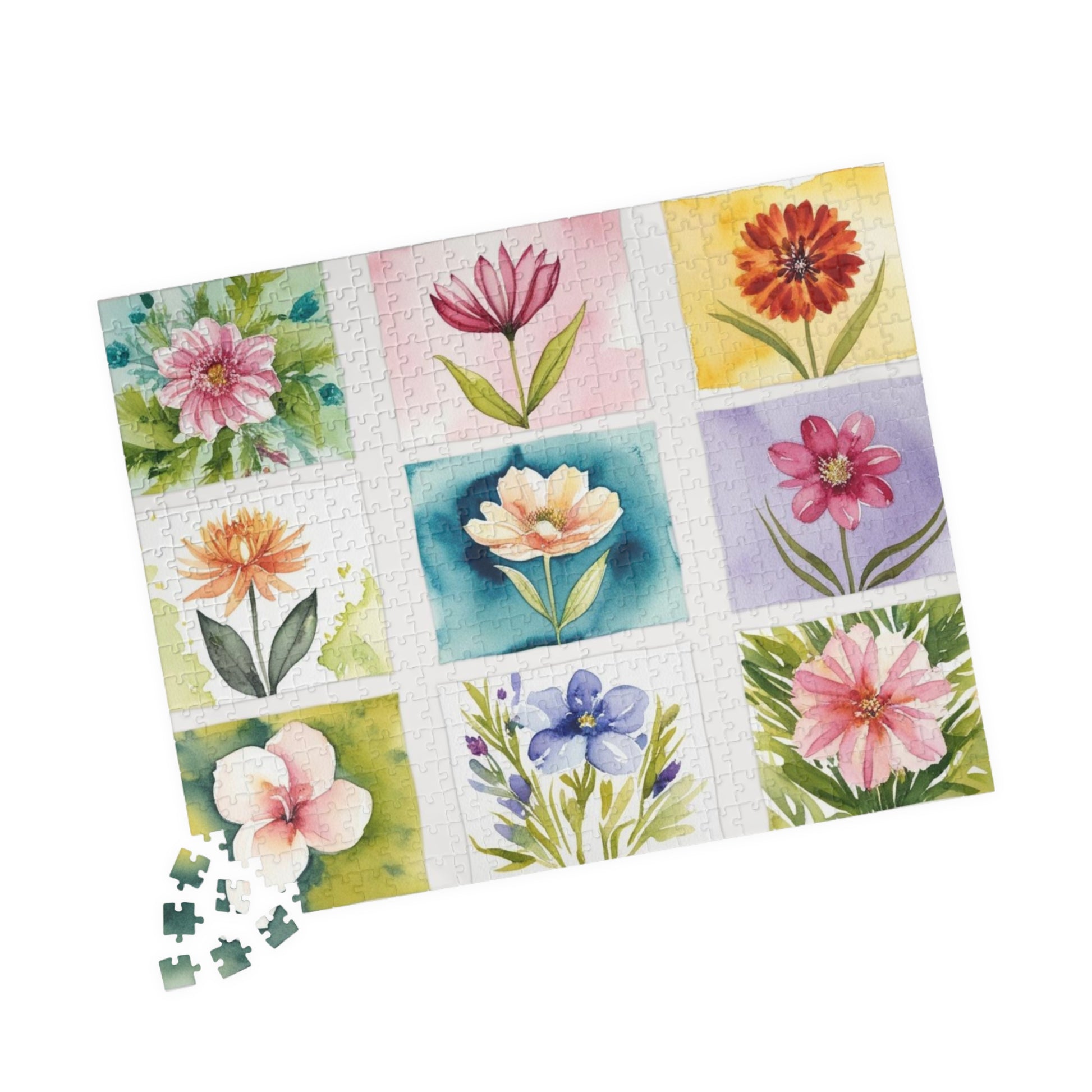 Flower Collage Jigsaw Puzzle, Puzzle for Adults, Creative Activity, Floral Art DIY Toy, Gift for Puzzle and Nature Lovers Puzzle The Puzzle Chest
