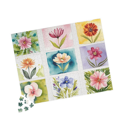 Flower Collage Jigsaw Puzzle, Puzzle for Adults, Creative Activity, Floral Art DIY Toy, Gift for Puzzle and Nature Lovers Puzzle The Puzzle Chest