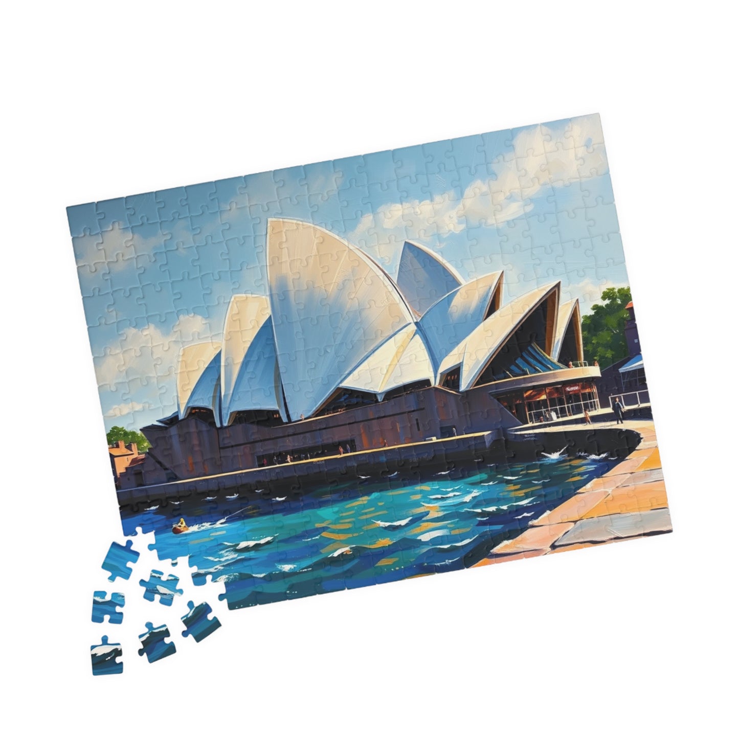 Sunny Day Sydney Opera House Puzzle, Famous Landmark Jigsaw Game, Art Lovers and Enthusiasts, Unique Gift for Traveler, Entertaining Pastime Puzzle The Puzzle Chest