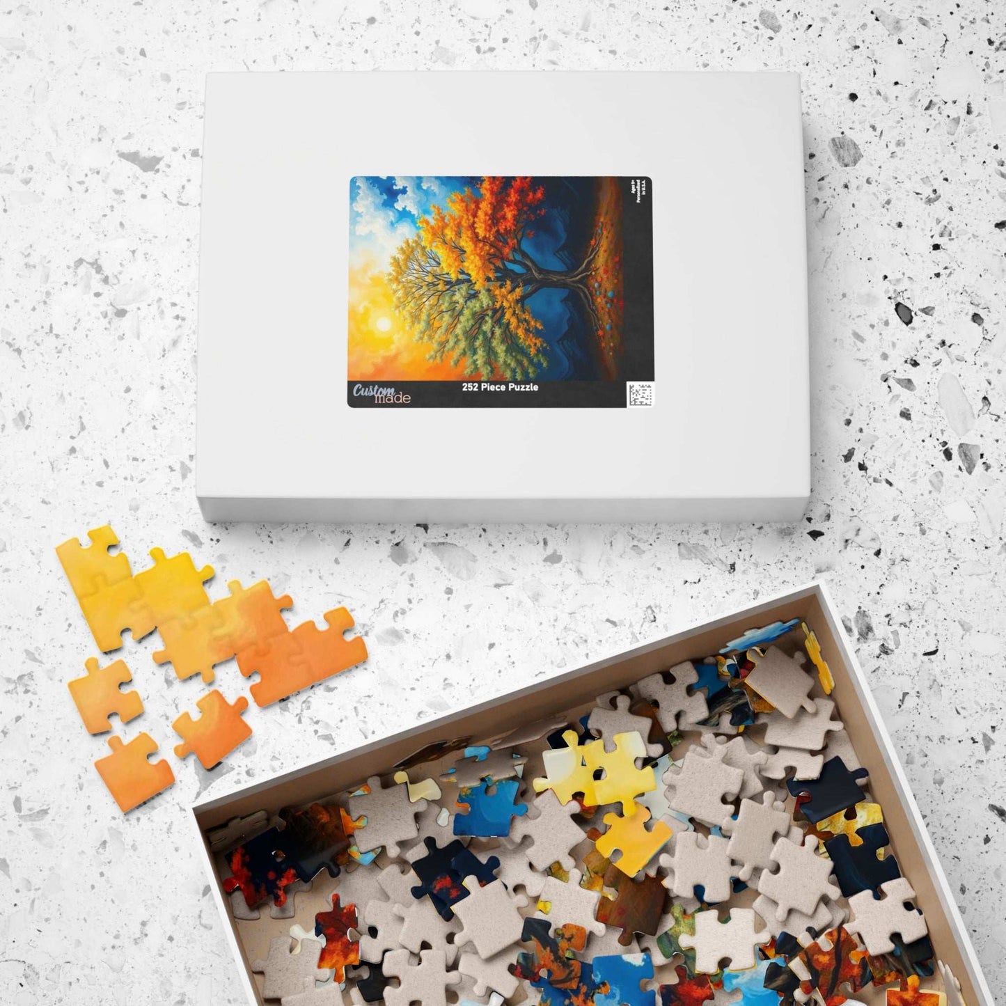 Vibrant Seasonal Tree Puzzle, Landscape Jigsaw Puzzle for Family Activity or Solo Fun, Nature Lovers Gift for Friends Puzzle The Puzzle Chest