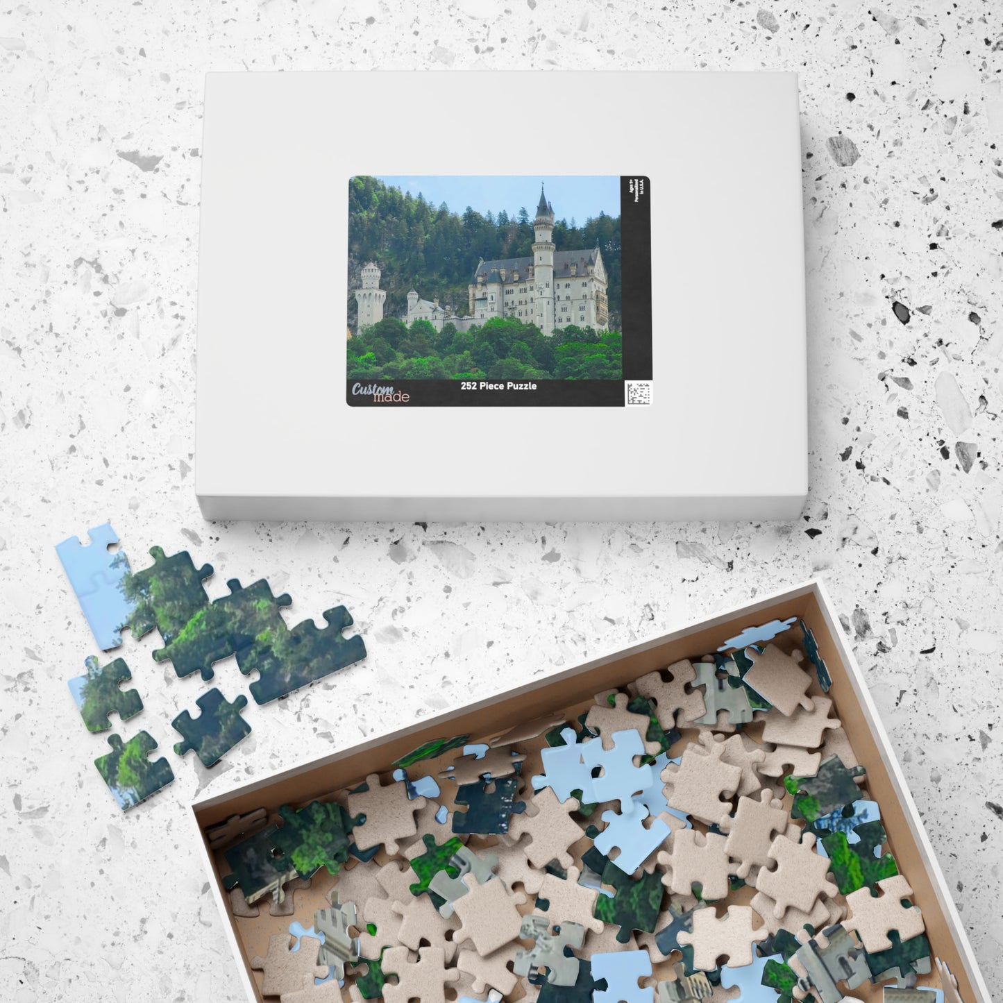 Neuschwanstein Castle Jigsaw Puzzle - Historical Landmark, Germany Bavarian Landscape Realistic Summer View, Alps German Architecture Puzzle The Puzzle Chest