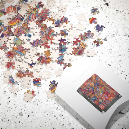 Mandala Art Jigsaw Puzzle – Overlapping Collage of Circular Mandalas in Intricate Decorative Patterns Puzzle The Puzzle Chest