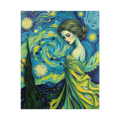 Starry Night Abstract Puzzle - Serene Woman 110 pcs (Vertical) Puzzle The Puzzle Chest