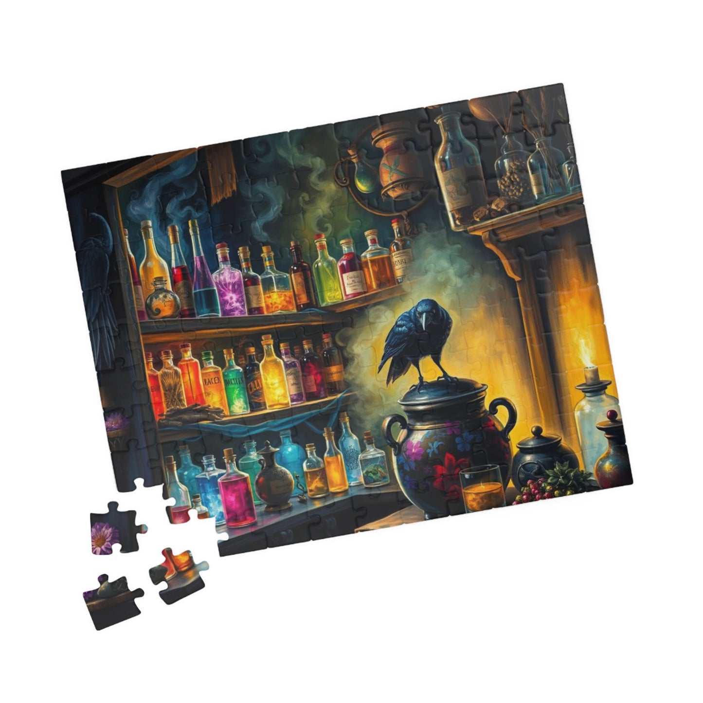 Mystical Potion Puzzle, Enchanting Jigsaw for Adults, Cozy Game Night Entertainment, Halloween Gift, Home Decor, Creative Activity The Puzzle Chest