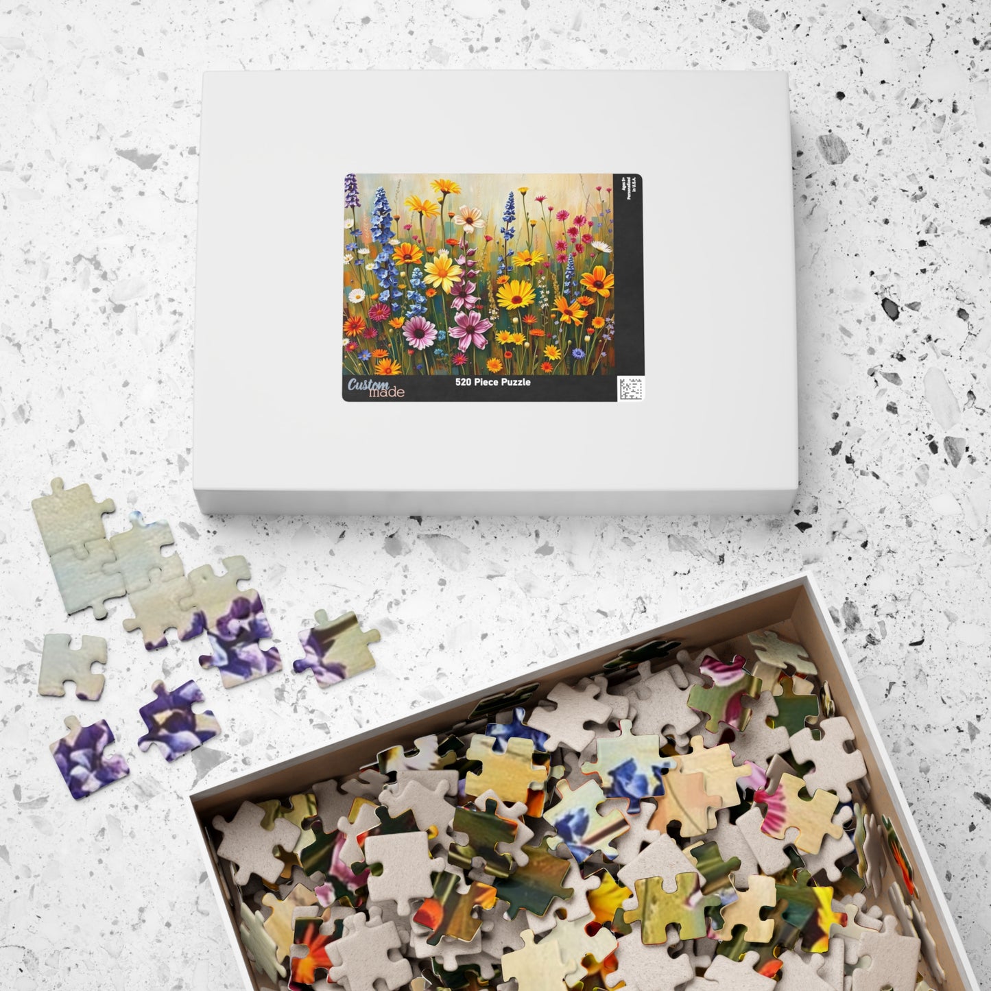 Vibrant Floral Puzzle, Flower Jigsaw Game for Adults Seniors, Family Fun Solo Activity, Mindfulness Gift for Nature Lovers Puzzle Fans Puzzle The Puzzle Chest