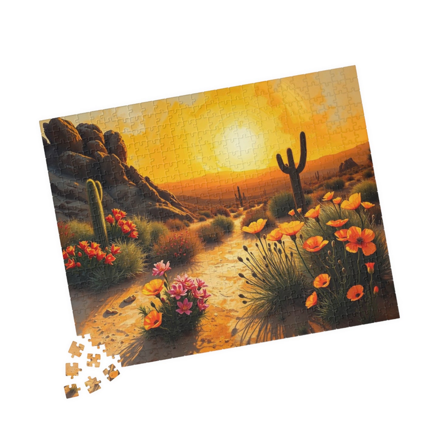 Desert Sunset Puzzle, Landscape Jigsaw Game, Quiet Home Activity, Gift for Nature Lover, Family or Solo Fun, Holiday or Birthday Present Puzzle The Puzzle Chest