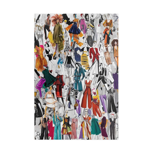 Fashion Illustration Collage Puzzle, Artistic Jigsaw for Fashion Lovers, Gift for Designers, Creative Activity, 110-1014 Piece 1014 pcs (Vertical) Puzzle The Puzzle Chest