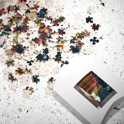 Stories of Pride Jigsaw Puzzle - A Cosmic Bookshelf of Love and Identity, Inclusive Diversity Puzzle, LGBTQ+ Puzzle with Inspirational Quotes, Alternative Lifestyle Gift Puzzle The Puzzle Chest
