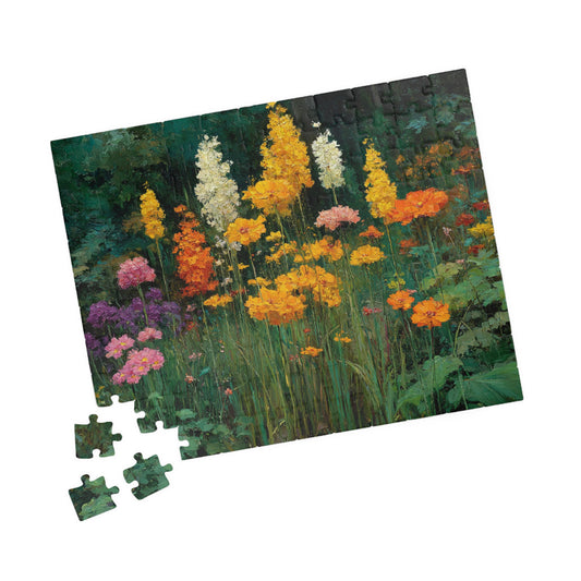 Rustic Wildflower Jigsaw Puzzle - Peaceful Meadow Floral Garden, Nature Inspired Game for Family Night, Nature Lovers, Gifts, Brain Teaser