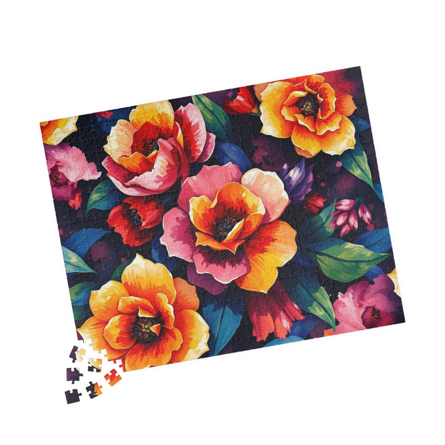 Floral Puzzle Artwork - 110, 252, 520, 1014-piece Jigsaw Games for Family Time, Gift for Friends, Home Entertainment, Art Lovers Puzzle The Puzzle Chest