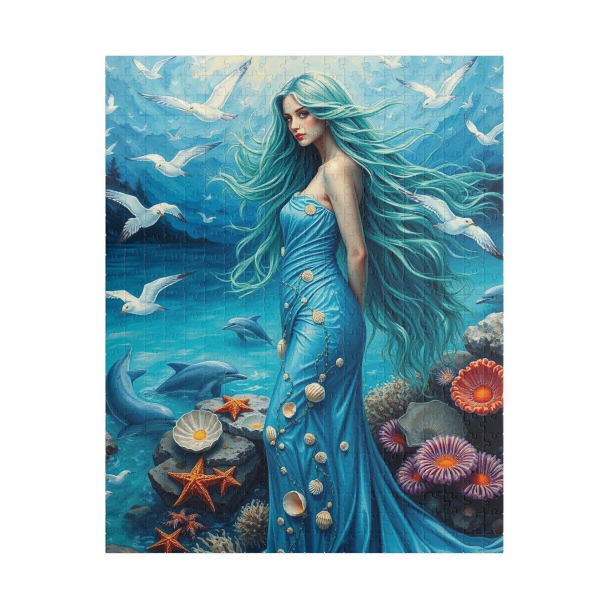 Lady of the Ocean Garden - Seashell Fantasy Jigsaw Puzzle