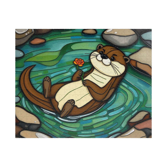 River Serenity Otter Puzzle - 110-1014 Piece Cute Wildlife Animal Jigsaw Game for Fun Family Activity, Unique Gift Idea, Creative Challenge Puzzle The Puzzle Chest