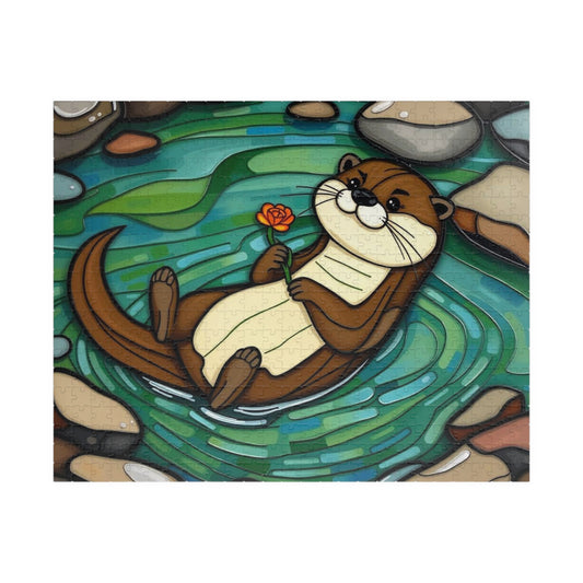 River Serenity Otter Puzzle - 110-1014 Piece Cute Wildlife Animal Jigsaw Game for Fun Family Activity, Unique Gift Idea, Creative Challenge