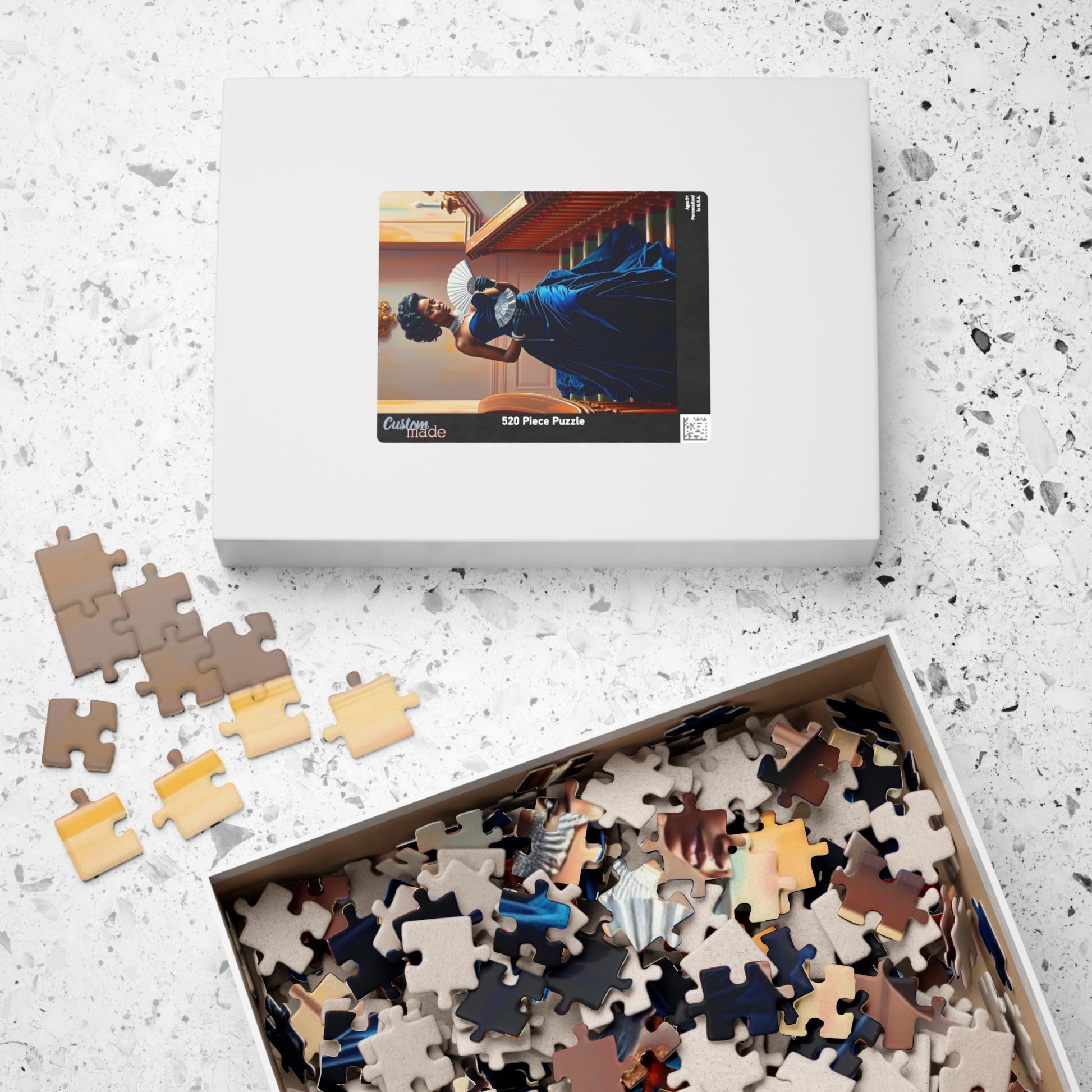 Victorian Afro-American Woman Jigsaw Puzzle, Black Woman Ballroom Dance, Afrocentric Gift for Solo Fun or Family Activity Puzzle The Puzzle Chest