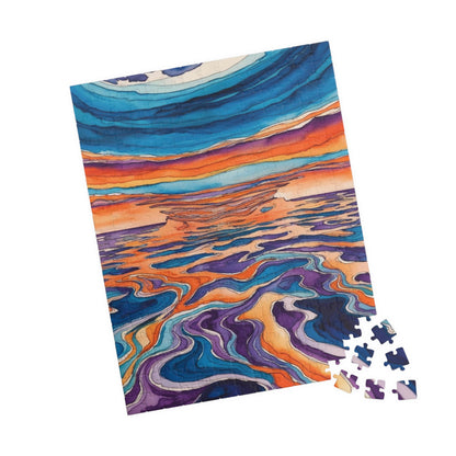 Dreamlike Surrealist Puzzle, Blended Ocean and Sky Jigsaw Game, Modern Abstract Art Puzzle The Puzzle Chest