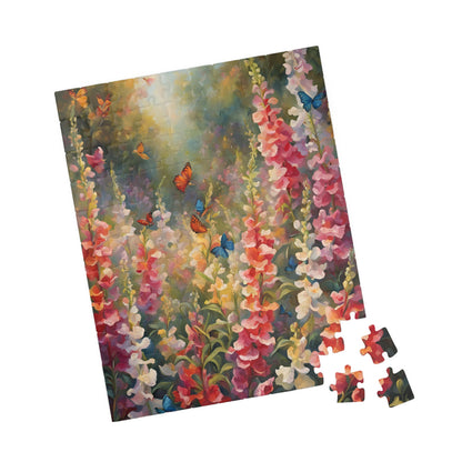 Butterfly and Snapdragon Flower Jigsaw Puzzle, Serene Floral Nature Scene, Ideal Gift for Nature Lovers, Puzzle Enthusiasts, Art Fans Puzzle The Puzzle Chest
