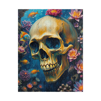 Skull Ocean Puzzle, Unique Skull Artwork, 110-1014 Piece Gothic Adult Jigsaw Game, Gift for Puzzle Enthusiast, Perfect Home Entertainment 252 pcs (Vertical) Puzzle The Puzzle Chest