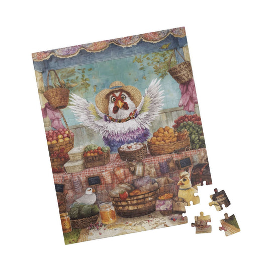 Chicken Farmer Jigsaw Puzzle, Bird Puzzle Ideal for Family Fun, Holiday Birthday Gifts, Game Night, Brain Teaser, Creative Hobby 110 pcs (Vertical) Puzzle The Puzzle Chest