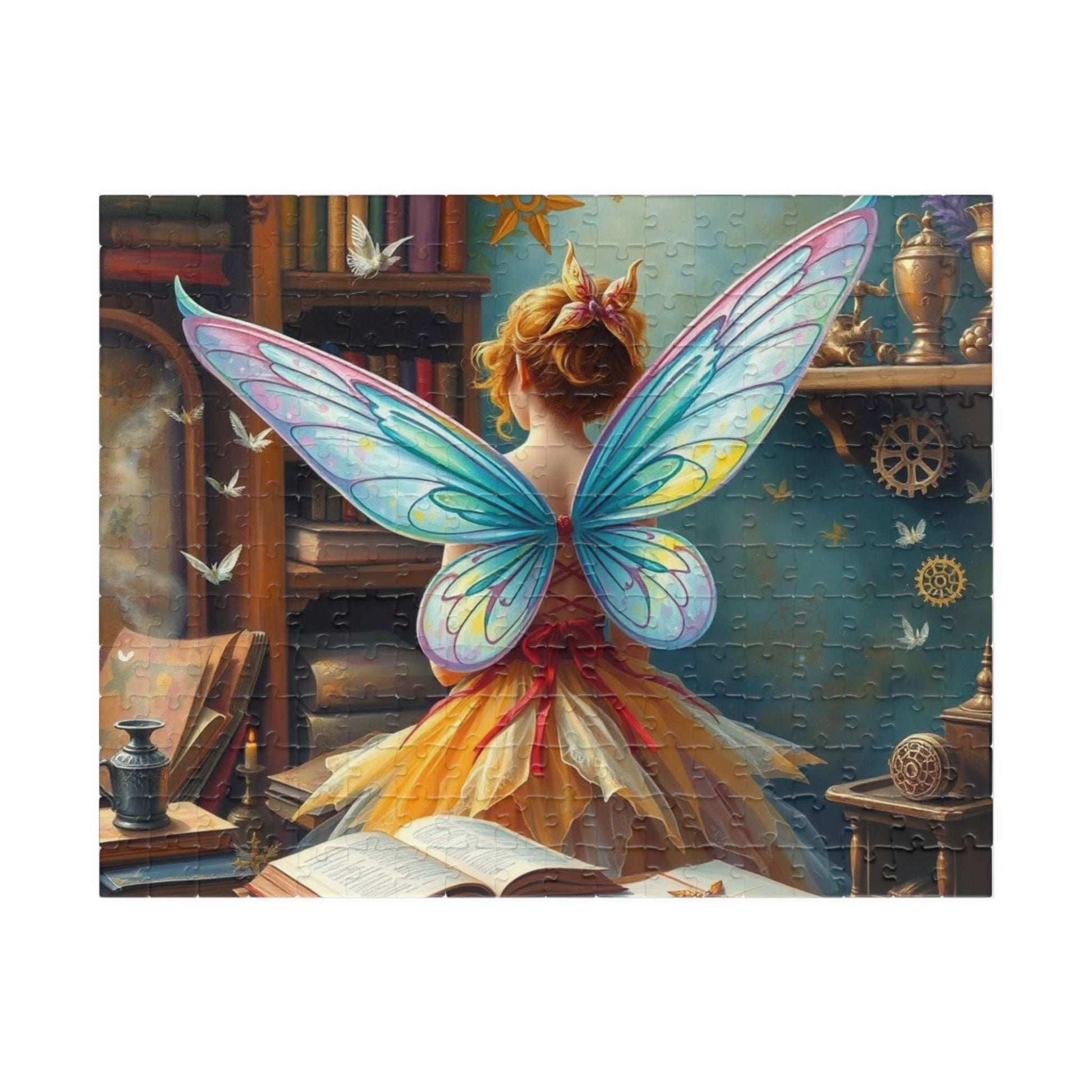 Fairy Steampunk Jigsaw Puzzle, Enchanting Adult Puzzle Lover Gift for Solo Fun or Family Activity, Birthday Holiday Gift Idea, Brain Teaser 252 pcs (Horizontal) Puzzle The Puzzle Chest