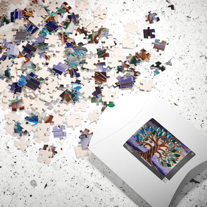 Tree of Life Mosaic Jigsaw Puzzle, Artistic Game for Puzzle Enthusiasts, Mindfulness Activity, Relaxation Gift, Stained Glass Art Home Decor Puzzle The Puzzle Chest
