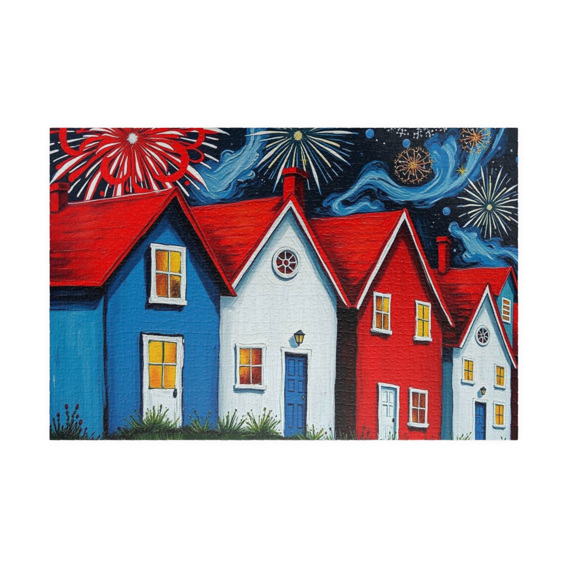 Fireworks Over America Jigsaw Puzzle, Festive Game with Colorful Fireworks for Family Game Night, Holiday Gift, Home Décor, Fun Activity 1014 pcs (Horizontal) Puzzle The Puzzle Chest