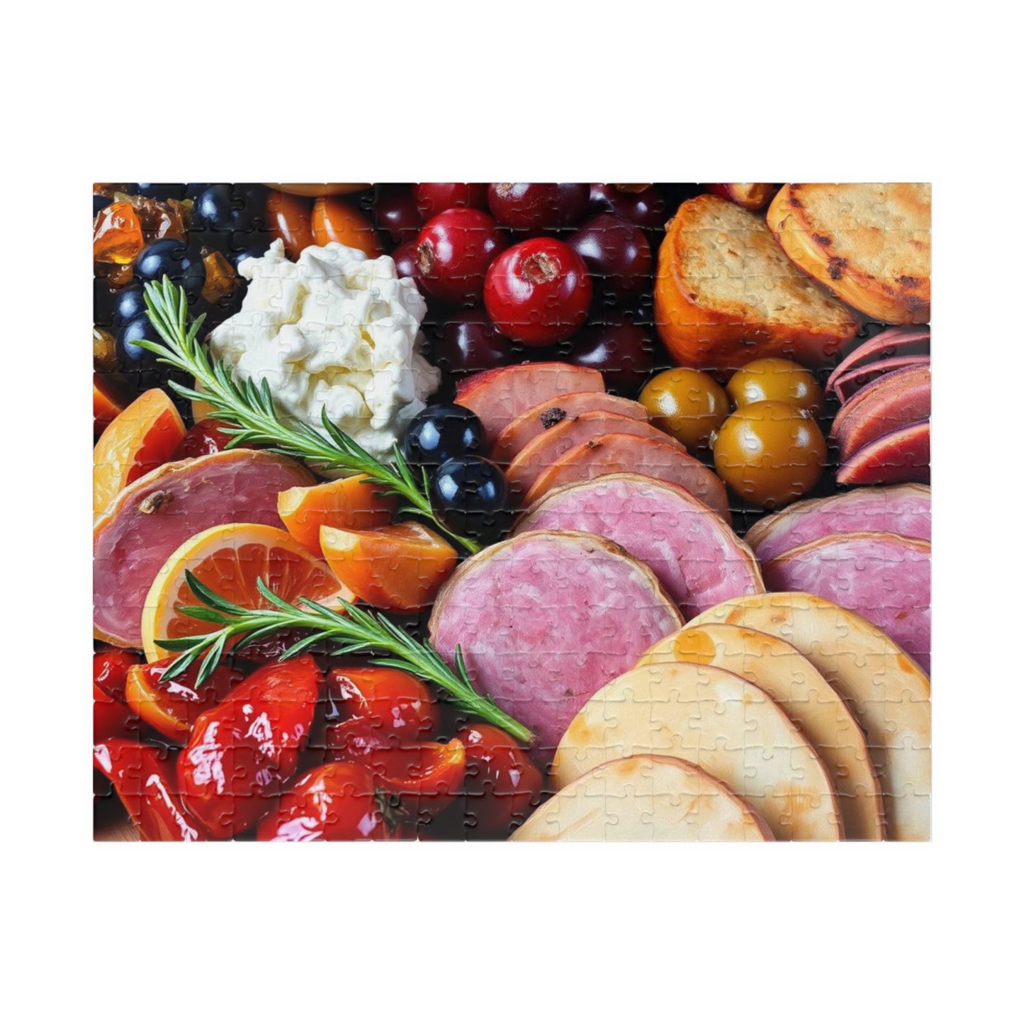 Gourmet Food Puzzle, Fun Family Activity, Foodie Gift, Home Decor Puzzle, Unique Puzzle Gift for Food Lovers, Puzzle for Game Night 252 pcs (Horizontal) Puzzle The Puzzle Chest