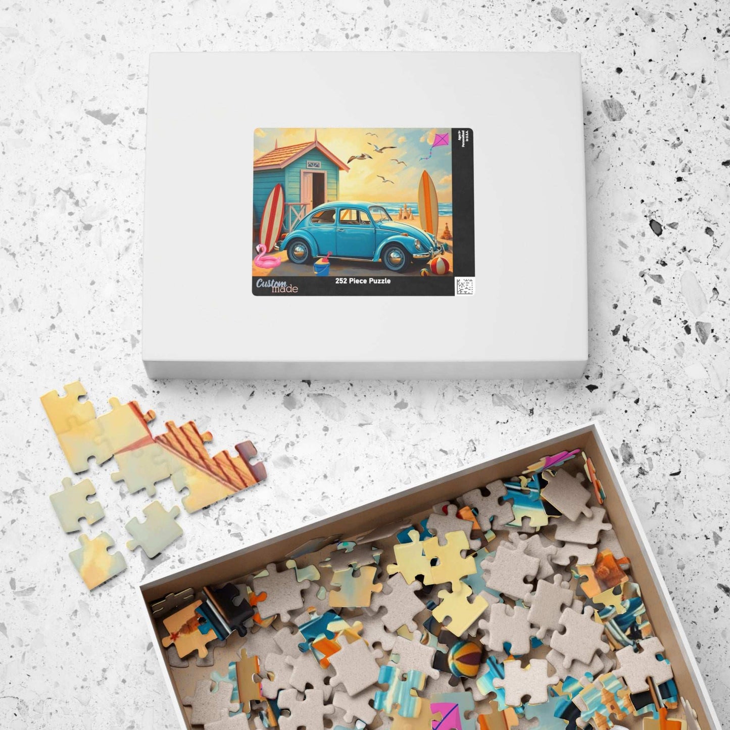 Coastal Breeze Vintage Car Puzzle - Ideal Holiday Birthday Gift for Beach Lovers Puzzle The Puzzle Chest