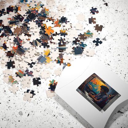 Black Musician Jigsaw Puzzle - African American Man, Black Art, Father's Day Puzzle Lover Afrocentric Gift for Friend Art Enthusiast Puzzle The Puzzle Chest