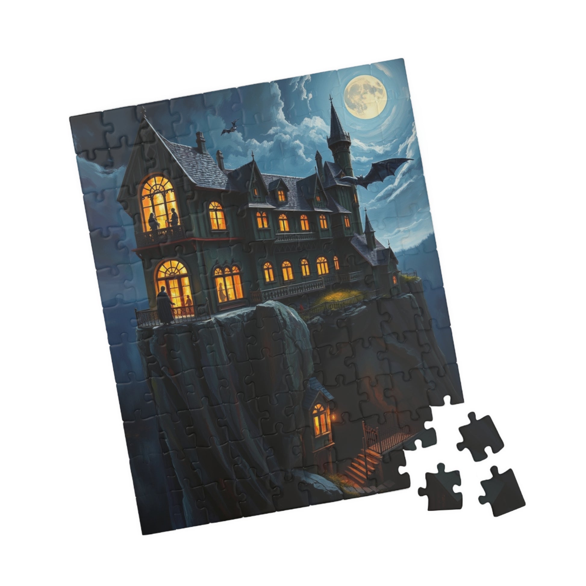 Mystical Haunted House Puzzlem, 110-1014 pieces Gothic Art, Perfect for Halloween, Family Game Night, Gift for Puzzle Lovers, Cozy Nights In The Puzzle Chest