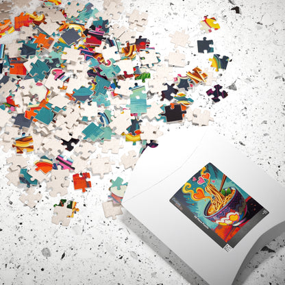 Noodle Bowl Puzzle - Pop Art Jigsaw Game, Colorful Food Art, Fun Family Activity, Creative Gift for Foodies, Cozy Night In, 110-1014 Pieces Puzzle The Puzzle Chest