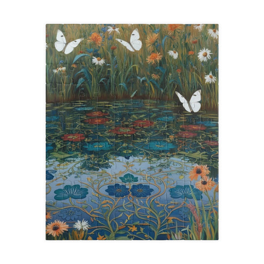 Nature-Inspired Puzzle with Butterflies, Eco-Friendly Jigsaw Game, Gift for Nature Lover and Puzzle Enthusiast, Family Game Night, Art Decor 110 pcs (Vertical) Puzzle The Puzzle Chest