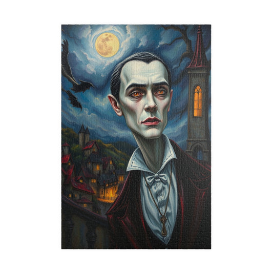 Vampire Gothic Manor Jigsaw Puzzle, Dark Fantasy Stormy Sky Art, Halloween Game, Challenging Adult Toy, Mind-bending Activity, Unique Gift 1014 pcs (Vertical) Puzzle The Puzzle Chest