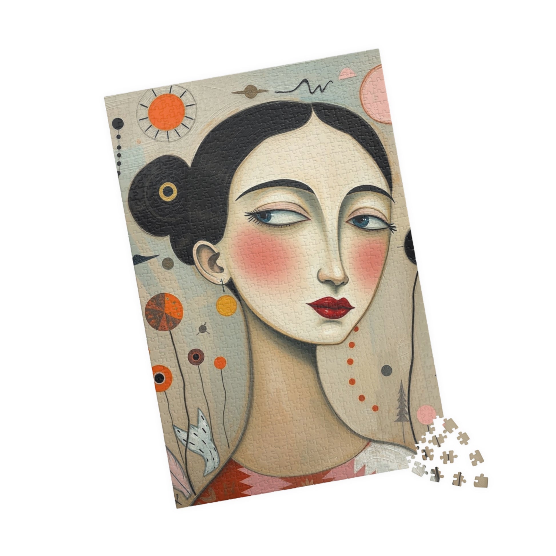Jigsaw Puzzle, Surreal Woman Portrait in Soft Pastel Colors, 110-1014 Piece Artistic Mindfulness Activity, Home Entertainment, Gift for Her Puzzle The Puzzle Chest